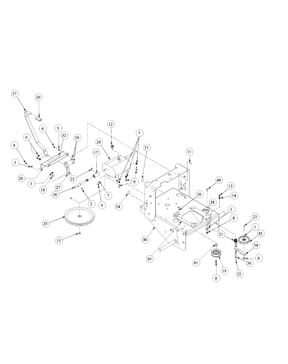 Deck Assembly Electric Clutch Diagram and Parts List for GF1748 55AE234M150-WAM Cub Cadet Lawn Mower